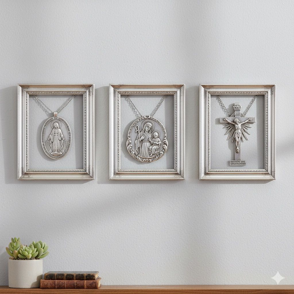 Cuadros religiosos en plata